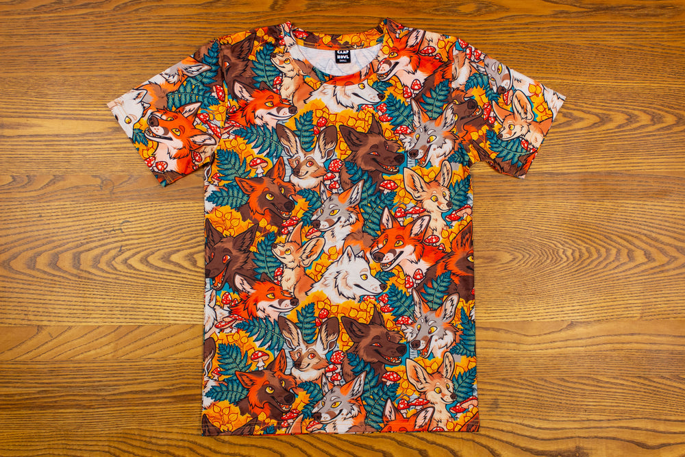 
            
                Load image into Gallery viewer, All Over Print Fox Tee Shirt
            
        