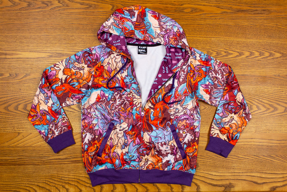 
            
                Load image into Gallery viewer, All Over Print Dragon Hoodie
            
        