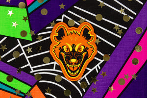 Vintage Halloween Hyena - Iron-On Woven Patch