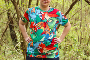 *FINAL STOCK* All Over Print Dinosaur Tee Shirt