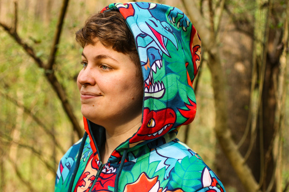 *FINAL STOCK* All Over Print Dinosaur Hoodie