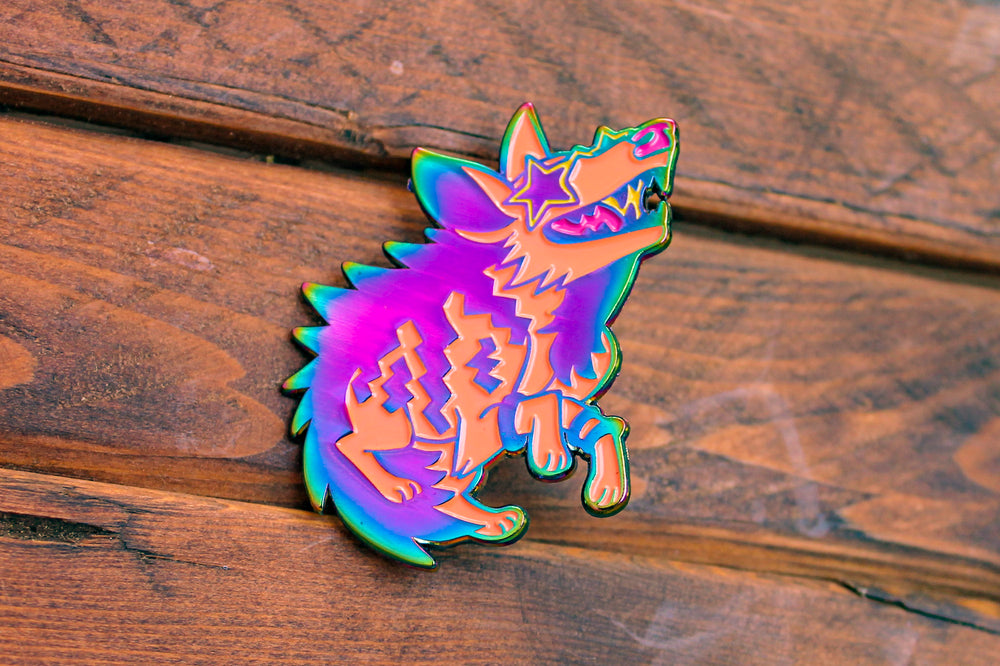 Hyped Hyena - Soft Enamel Rainbow Pin