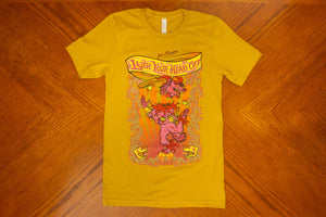 
            
                Load image into Gallery viewer, *FINAL STOCK* Mustard &amp;quot;Laugh Your Head Off&amp;quot; Tee Shirt
            
        