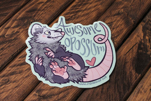 Awesome Opossum Sticker