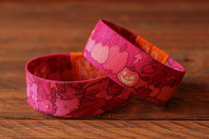 Halloween Fabric Bracelet - Bats and Pumpkins