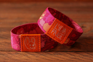 Halloween Fabric Bracelet - Bats and Pumpkins