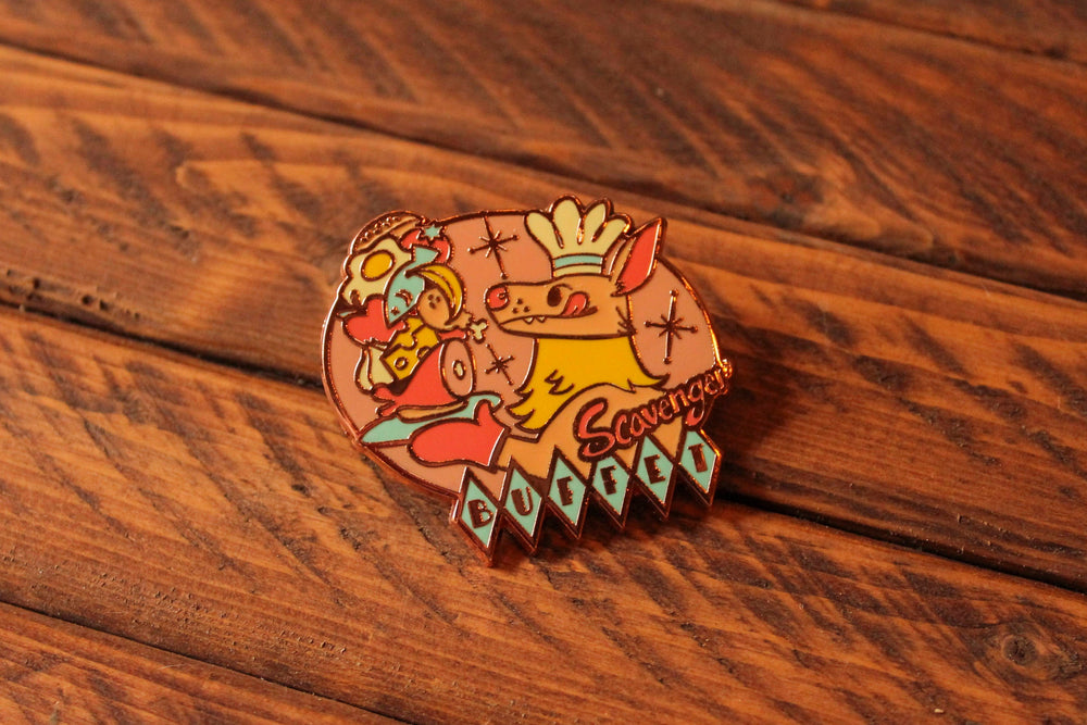 
            
                Load image into Gallery viewer, Scavenger Buffet - Hard Enamel Pin
            
        