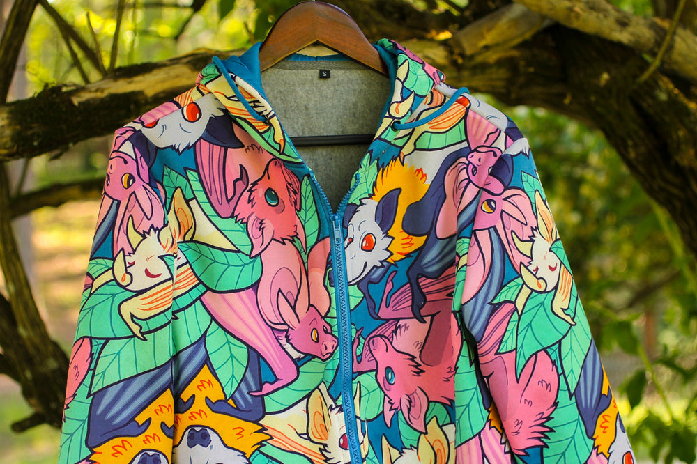 *FINAL STOCK* All Over Print Bat Hoodie