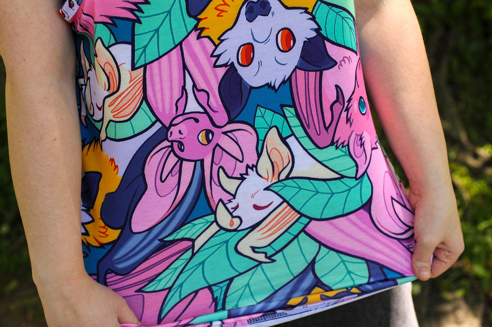 All Over Patterned Bat Tank Top