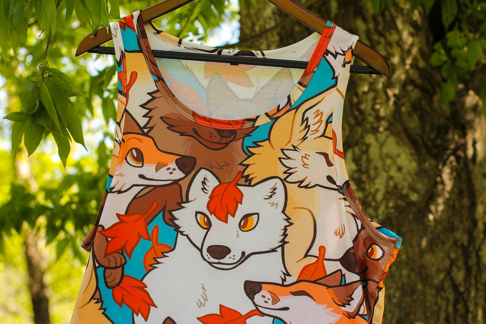 
            
                Load image into Gallery viewer, All Over Patterned Fox Tank Top
            
        
