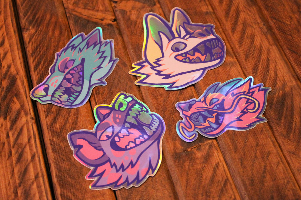 Holographic Animal Stickers