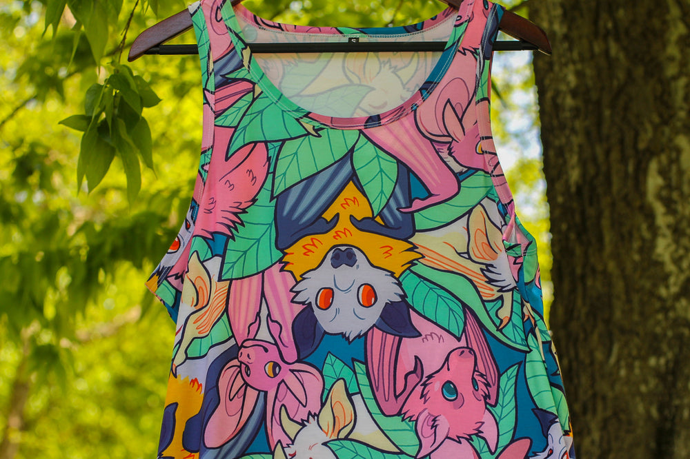 All Over Patterned Bat Tank Top