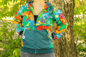 *FINAL STOCK* All Over Print Dinosaur Hoodie