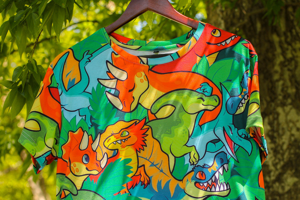 
            
                Load image into Gallery viewer, *FINAL STOCK* All Over Print Dinosaur Tee Shirt
            
        