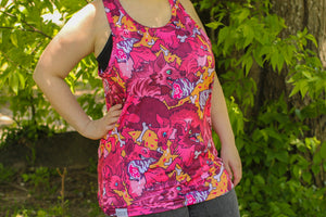 All Over Patterned Hyena Tank Top