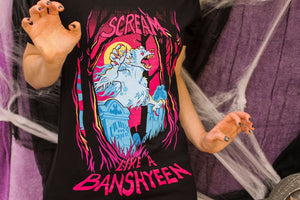 Black "Scream like a Banshyeen" Tee Shirt