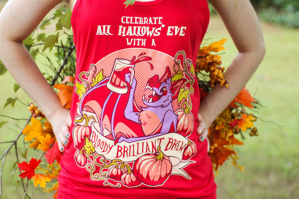 Red "Bloody Brilliant Brew" Tank Top