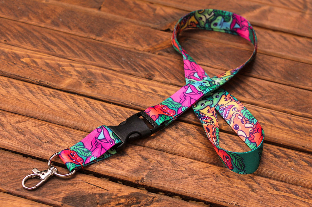 
            
                Load image into Gallery viewer, Dinosaur Lanyard with Buckle and Lobster Claw
            
        